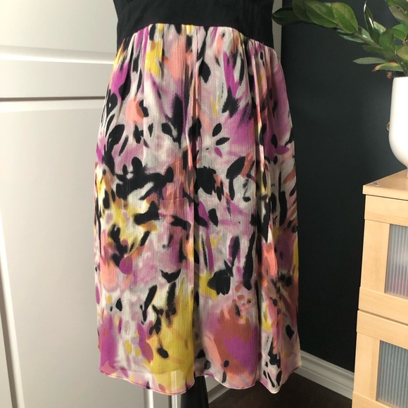 Saks Fifth Ave Floral Halter Silk Dress size 4 - Picture 3 of 5